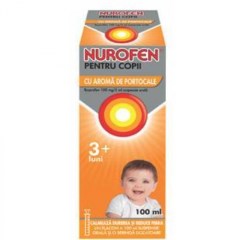 Nurofen 100mg/5ml aroma de portocale 3 luni +, 100ml, Reckitt Benckiser